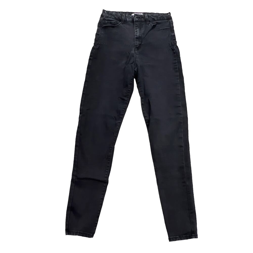 Forever 21 High Waist Skinny Jeans 5 Pocket Style Black Size 27 Rippling